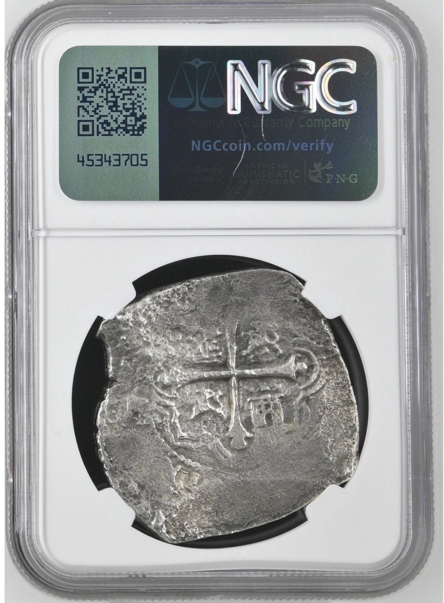 JUPITER SHIPWRECK 8 REALES Mexico Dated 1655 NGC XF Details