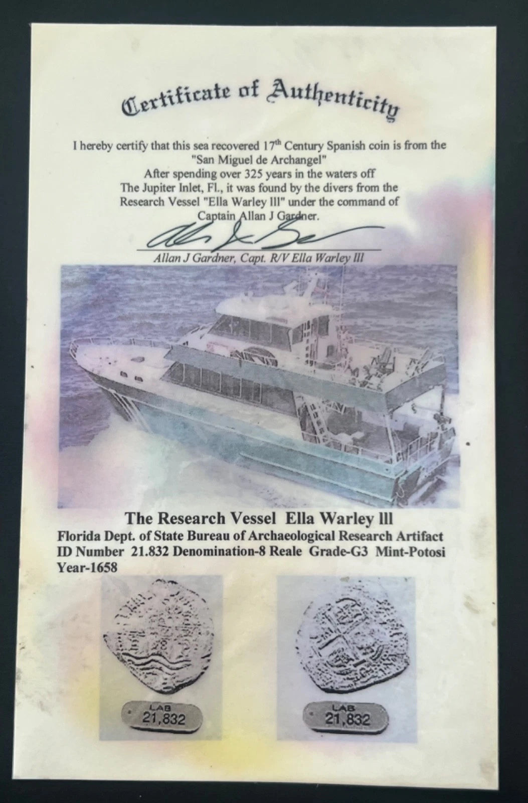 JUPITER SHIPWRECK 8 REALES Bolivia NGC XF Details