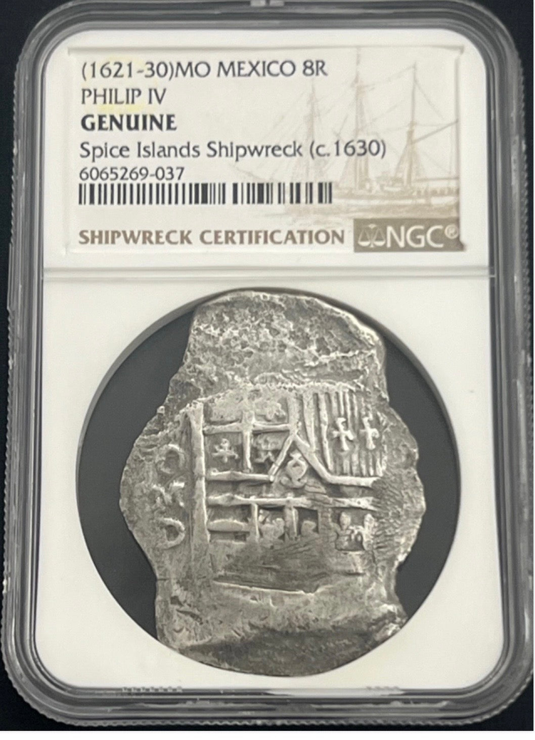 SPICE ISLAND Shipwreck 8 Reales Mexico 1600s NGC Certified Genuine
