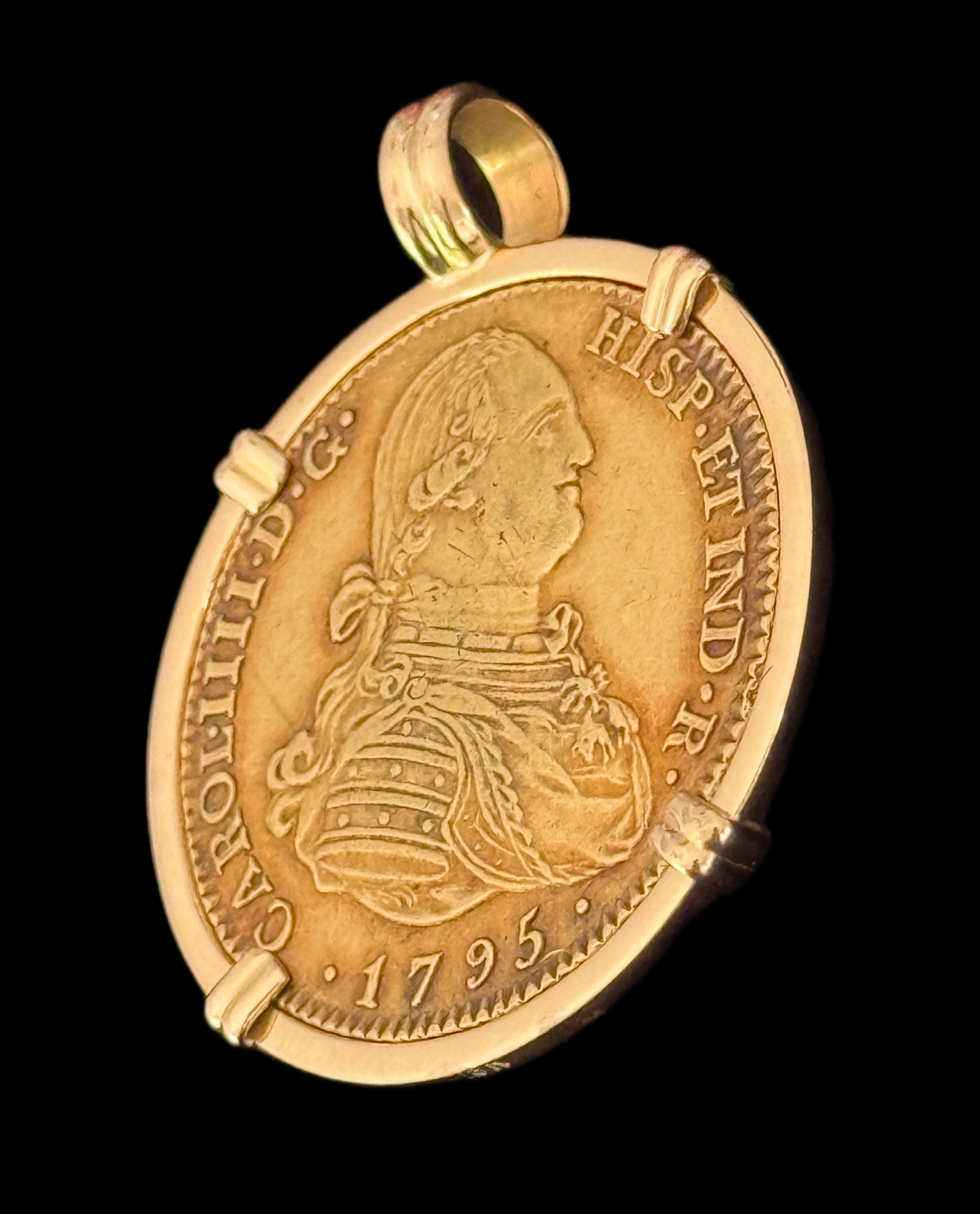 4 Escudos Madrid Dated 1795 Mount in 18k