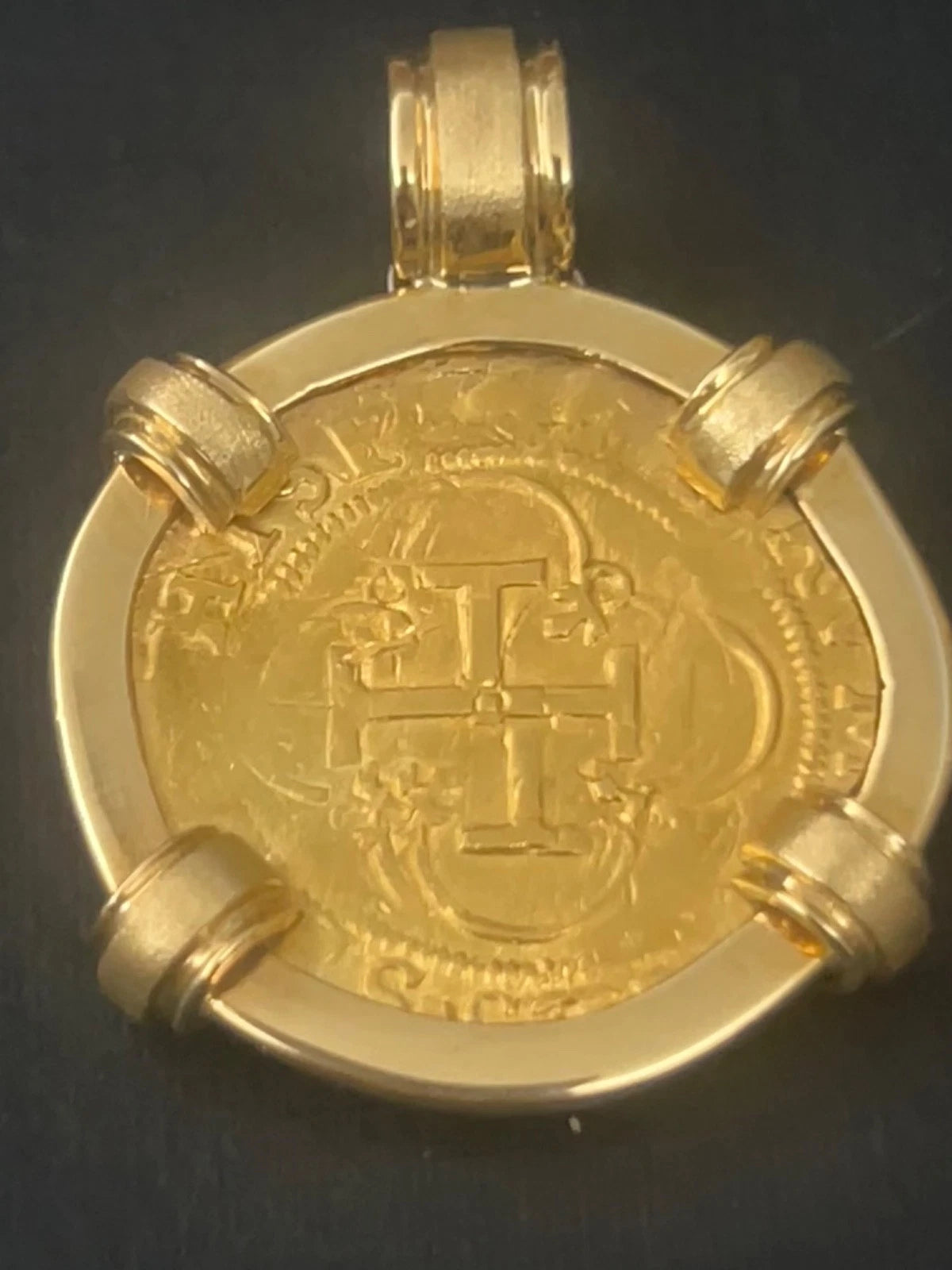 1 Escudo Seville Assayer D Mounted 14K Gold