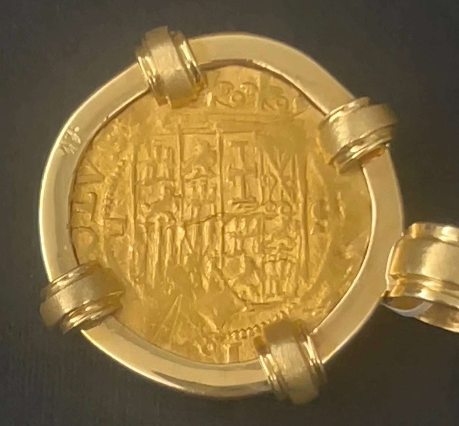 1 Escudo Seville Assayer D Mounted 14K Gold