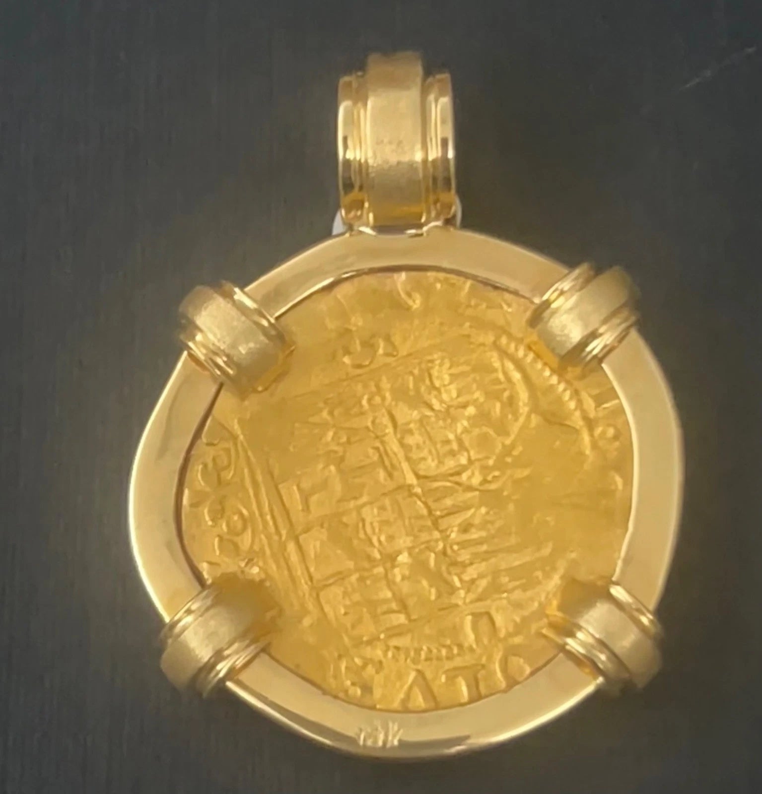 1 Escudo Seville Assayer D Mounted 14K Gold