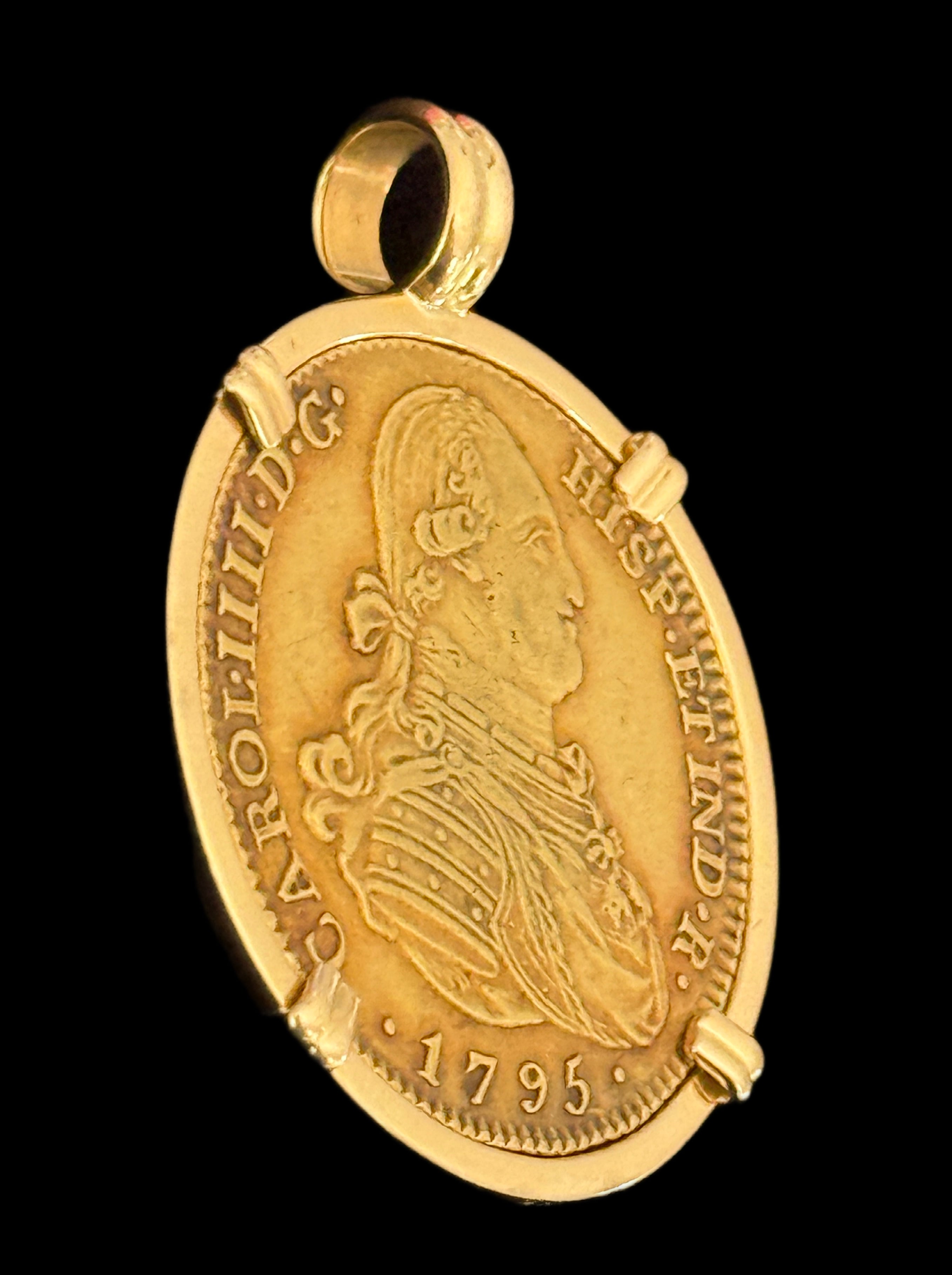 4 Escudos Madrid Dated 1795 Mount in 18k