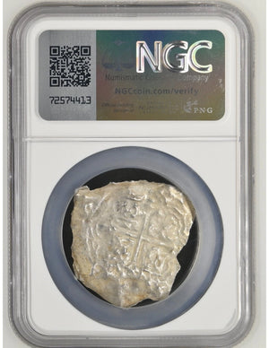 JUPITER SHIPWRECK 8 REALES Mexico Dated 1656 NGC Graded 14k Bezel