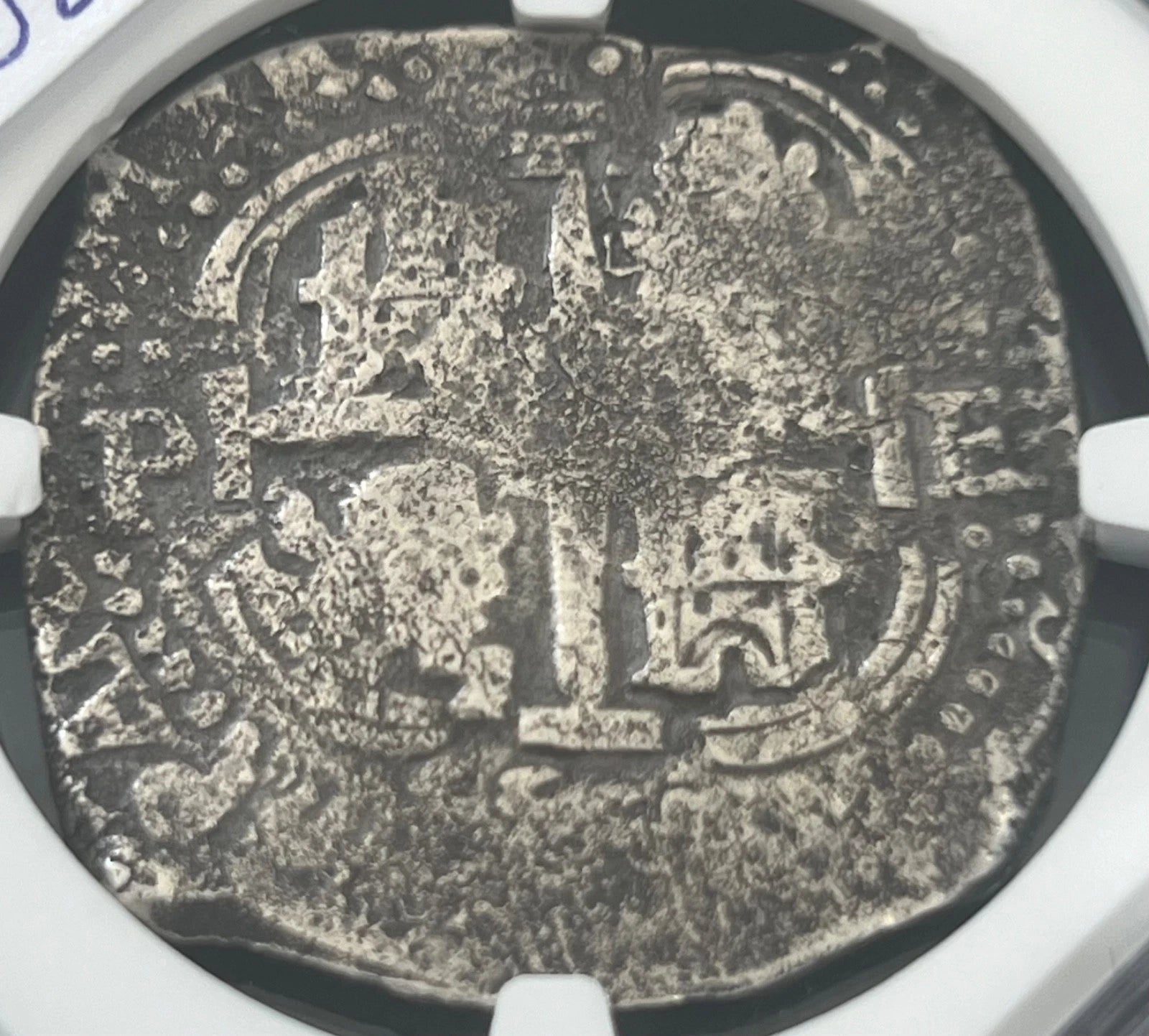 JUPITER SHIPWRECK 8 REALES Bolivia Dated 1658 NGC XF Details