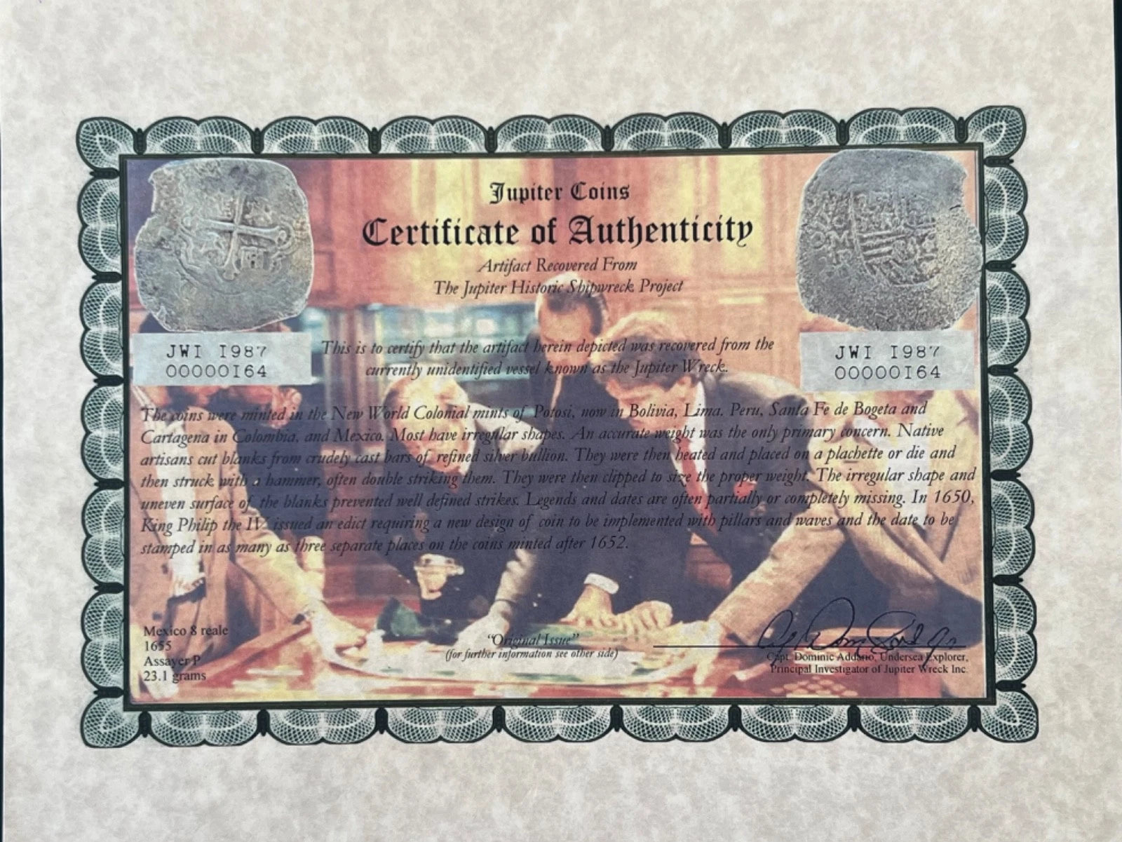 JUPITER SHIPWRECK 8 REALES Mexico Dated 1655 NGC XF Details