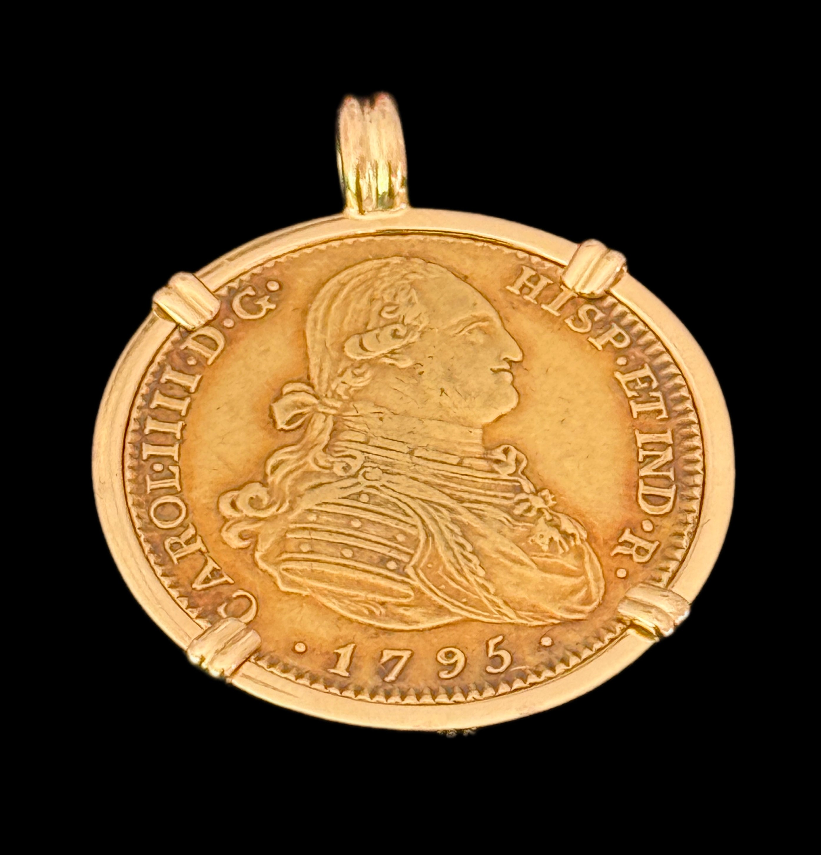 4 Escudos Madrid Dated 1795 Mount in 18k