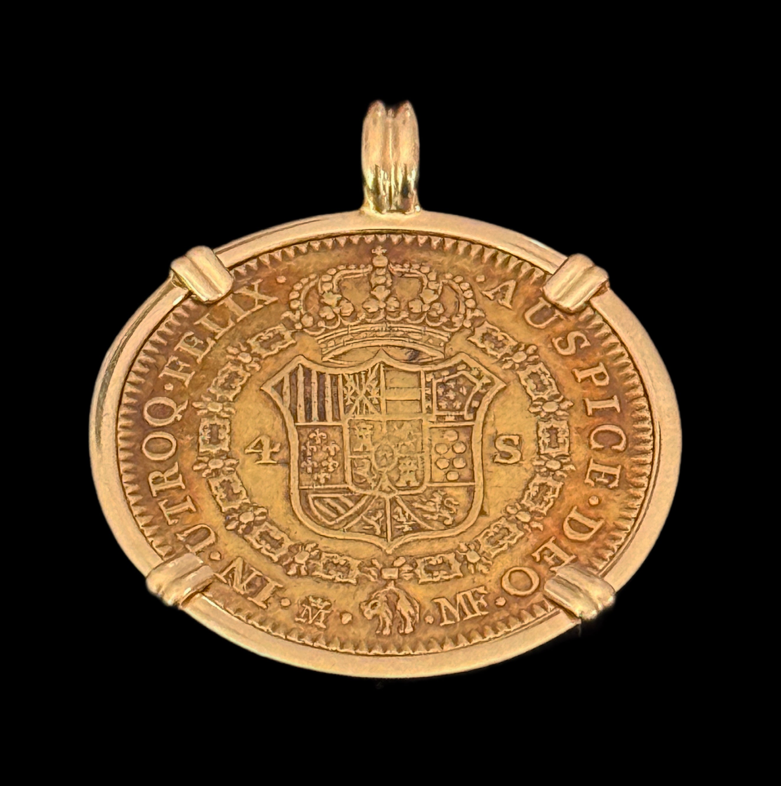 4 Escudos Madrid Dated 1795 Mount in 18k