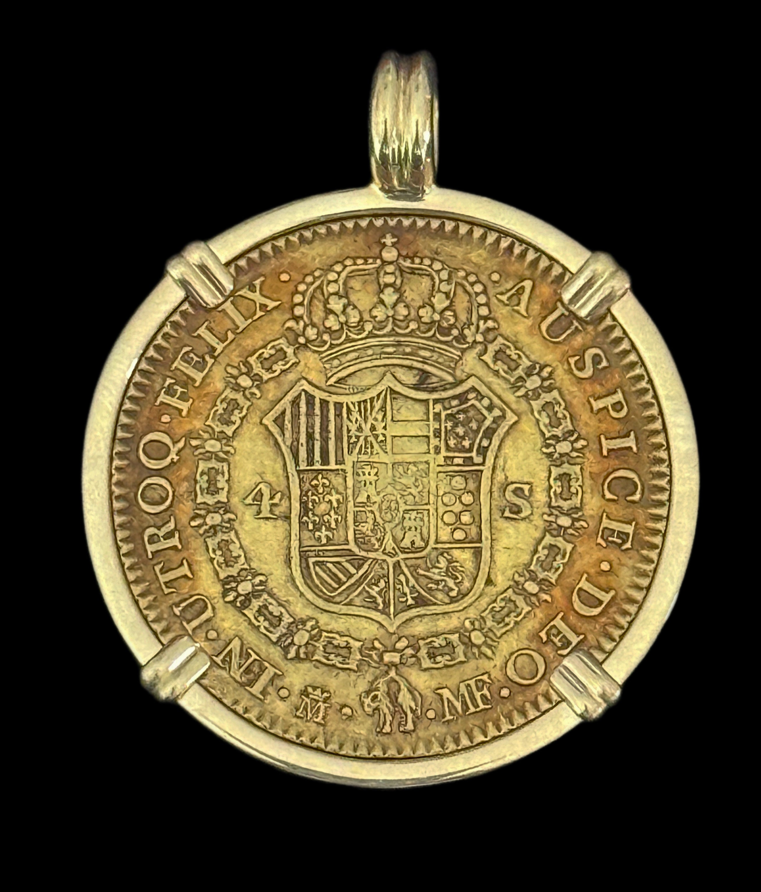 4 Escudos Madrid Dated 1795 Mount in 18k