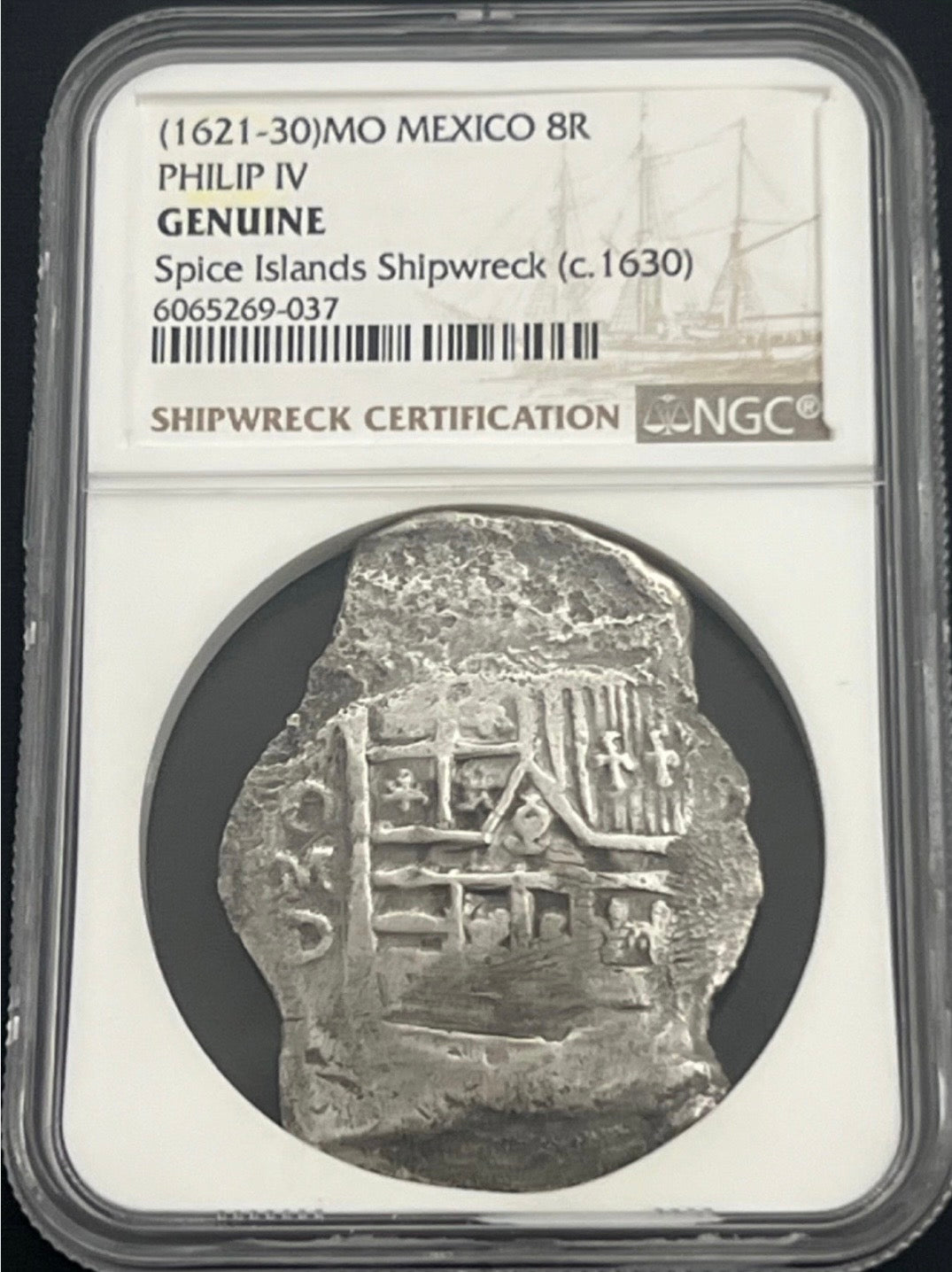SPICE ISLAND Shipwreck 8 Reales Mexico 1600s NGC Certified Genuine