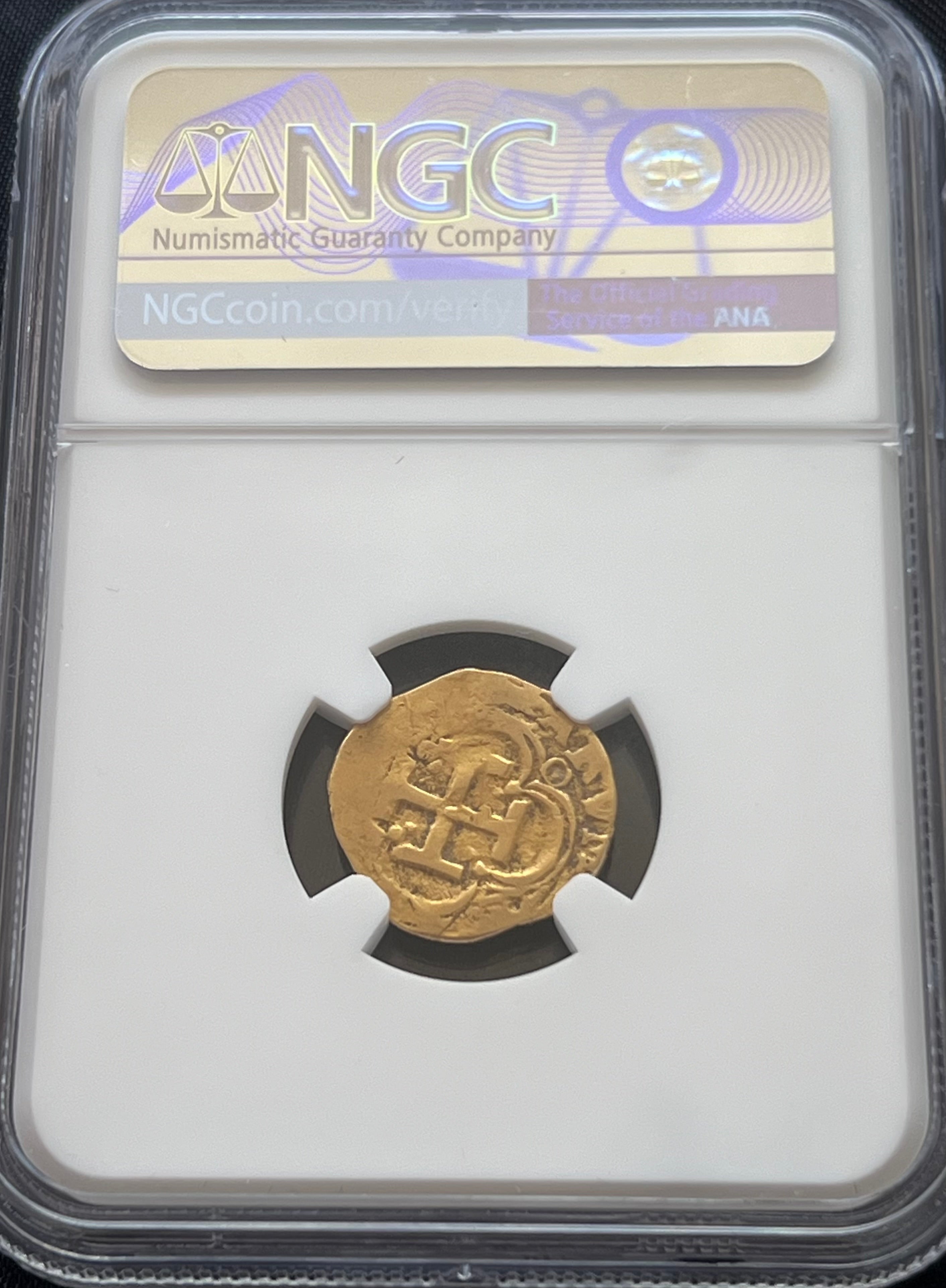 1 Escudo Seville, Spain Gold Coin NGC Grade XF Details (1611-15)