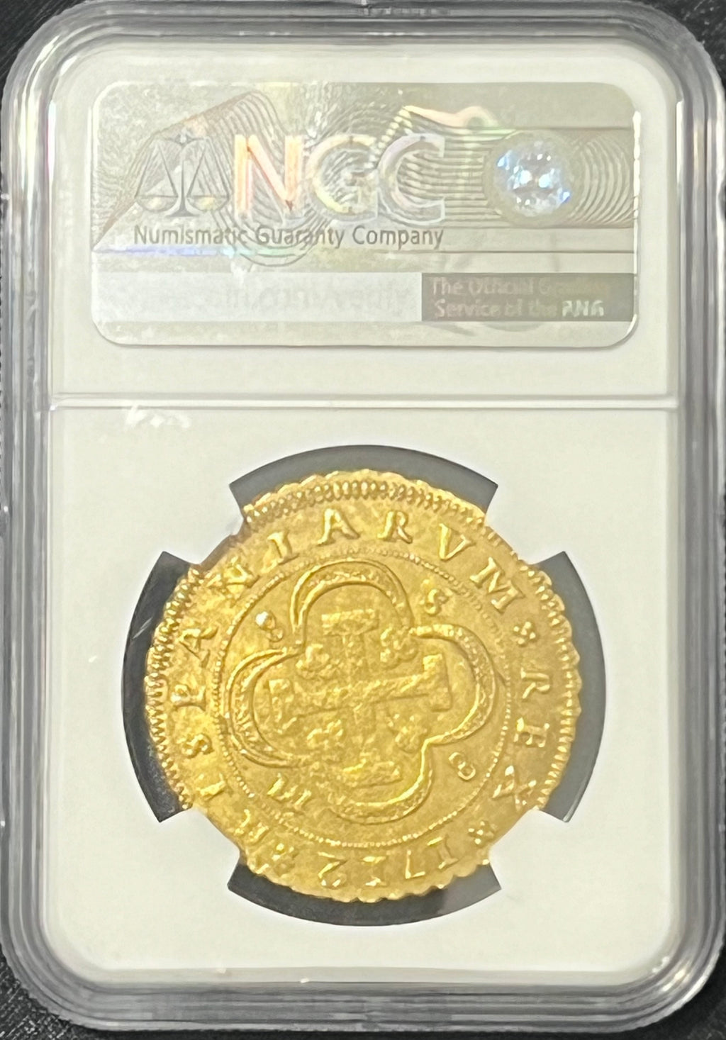 8 Escudos Spain Gold Coin NGC Grade MS 61 (1712)