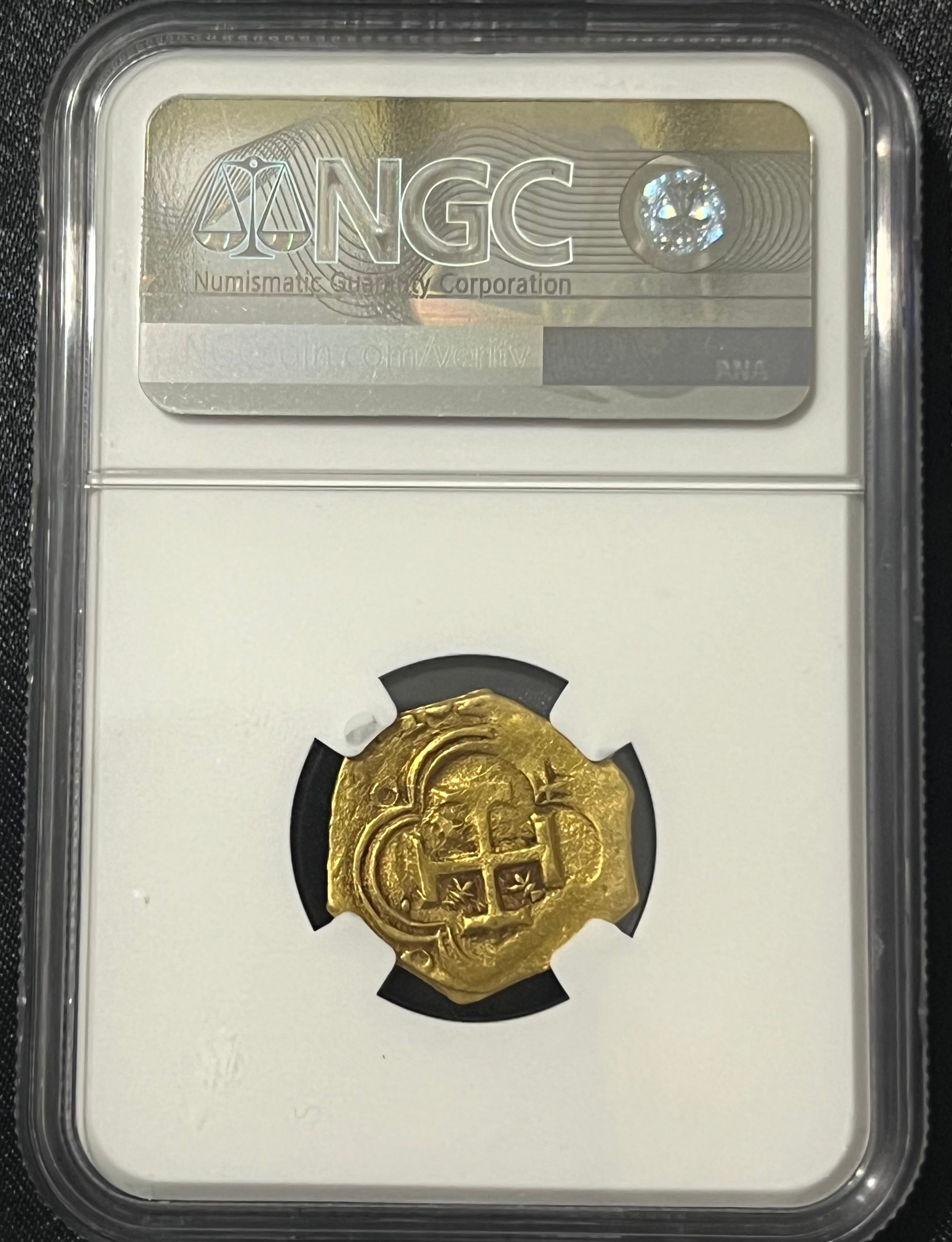 2 Escudos Seville, Spain Gold Coin Grade VF 35