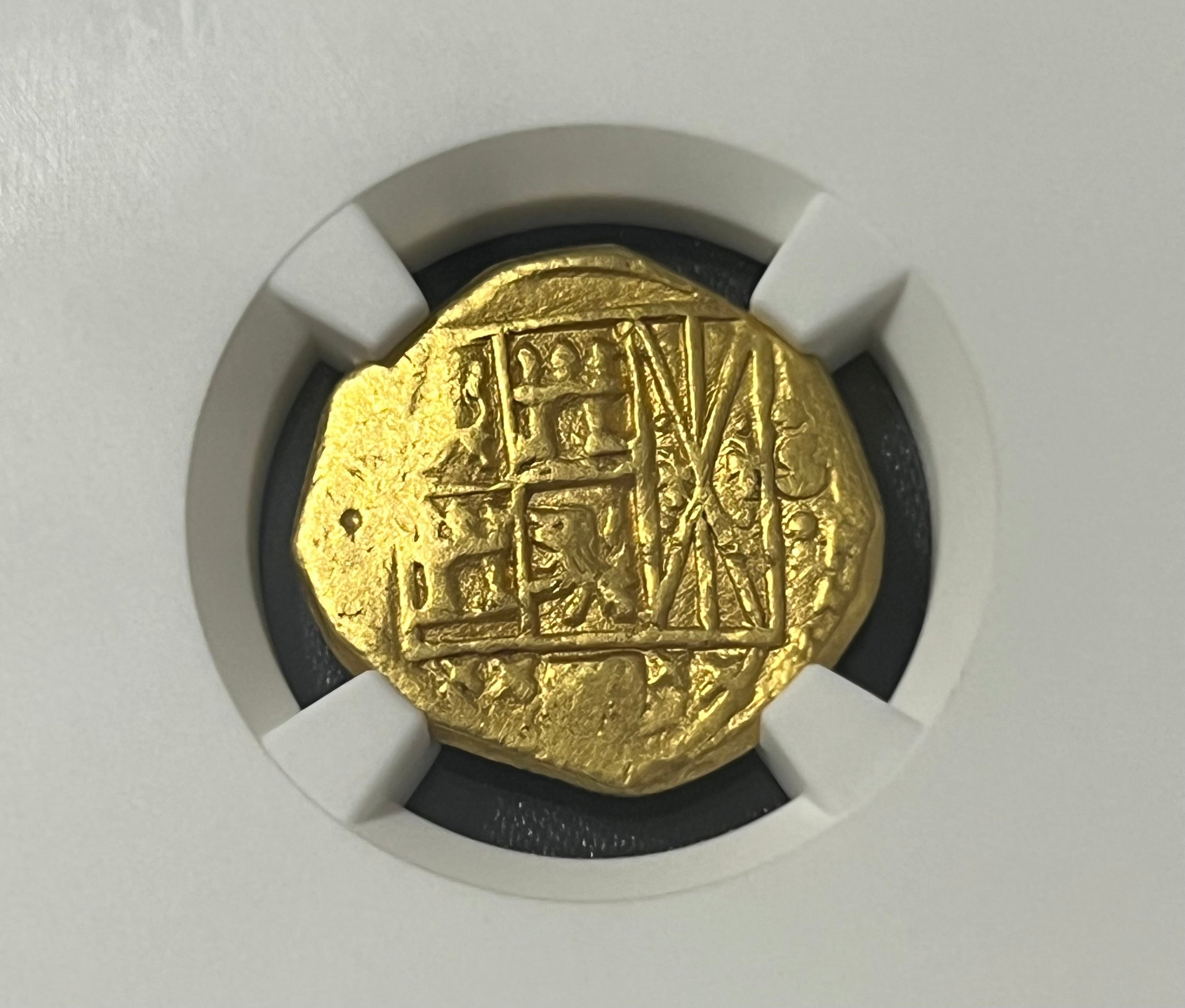 2 Escudos Colombia Gold Coin NGC Grade AU Details