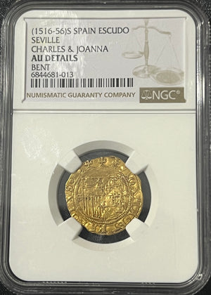 1 Escudo Seville, Spain Gold Coin Grade AU Details