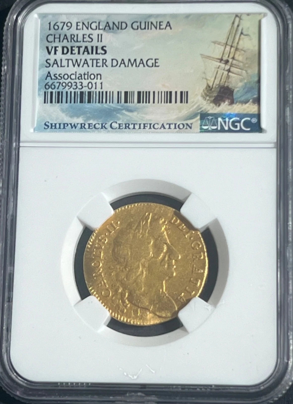 ASSOCIATION SHIPWRECK Gold Guinea NGC VF Details