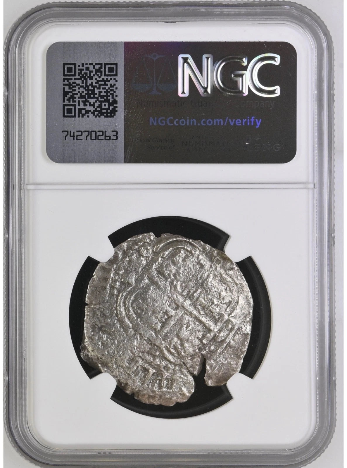 JUPITER SHIPWRECK 4 REALES NGC XF Details Dated 1654