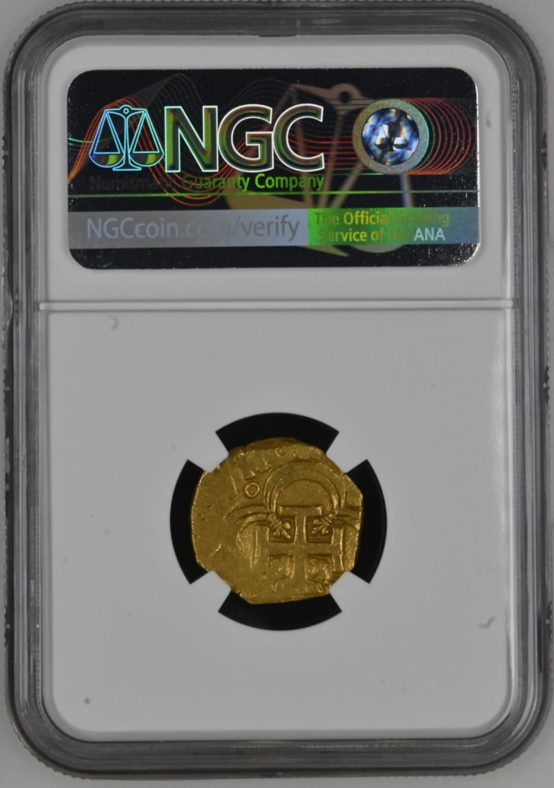 2 Escudo Spain Seville NGC Grade MS 62 (1598-1621) Gold Coin