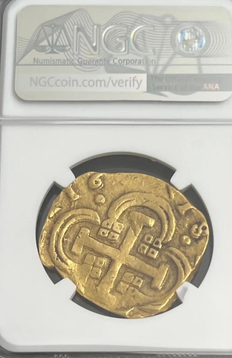 8 Escudos Seville, Spain Gold Coin NGC Grade AU53