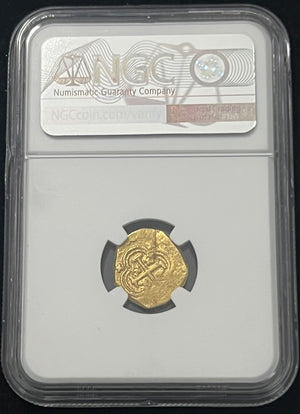 1 Escudo Spain Seville NGC Grade AU 53 (1672-1700) Gold Coin