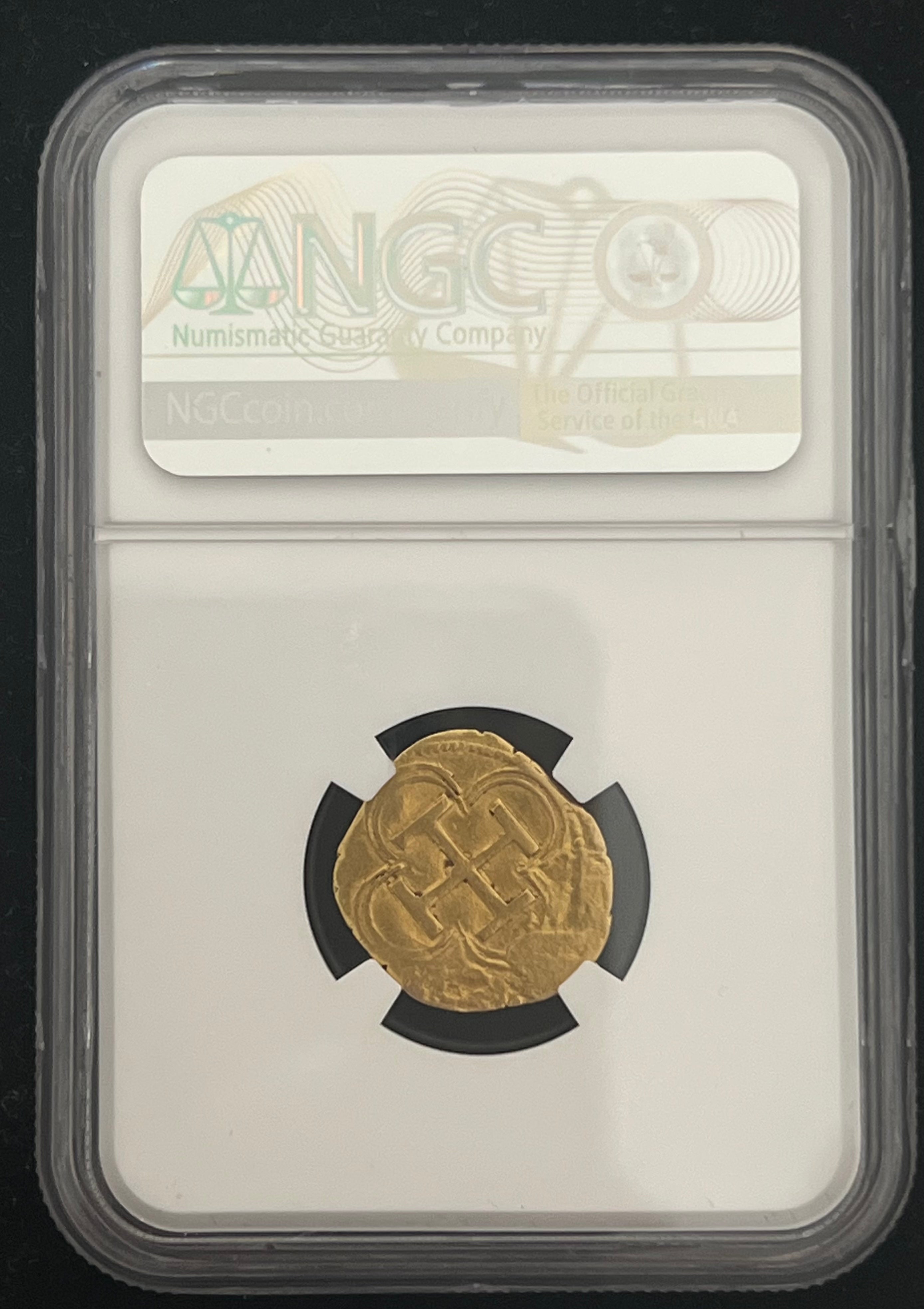 1 Escudo Spain Seville NGC Grade AU 55 (1556-80) Gold Coin