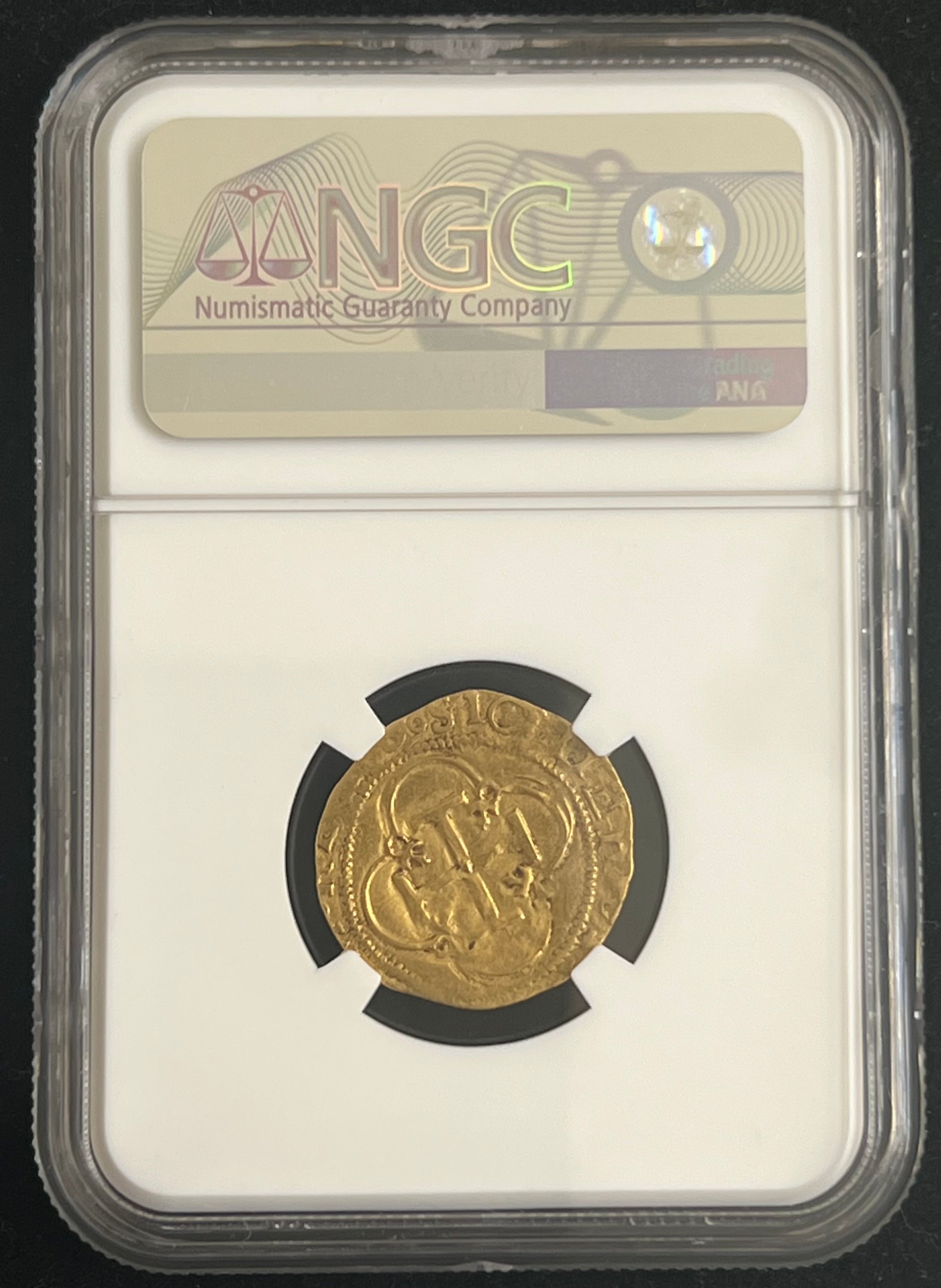 1 Escudo Spain Seville NGC Grade AU 53 (1516-56) Gold Coin